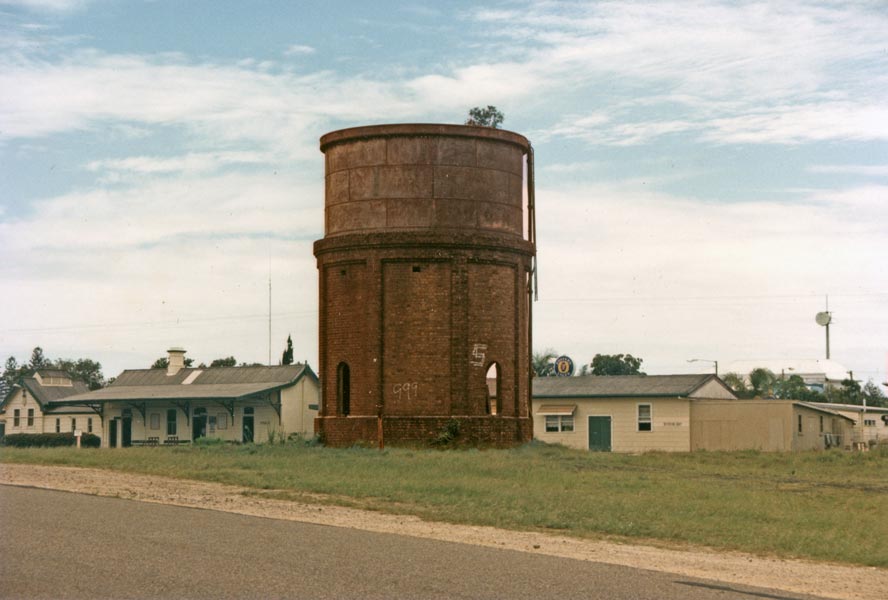 Water tower for steam engines after decades of neglect. EJW Photo – RTRL.